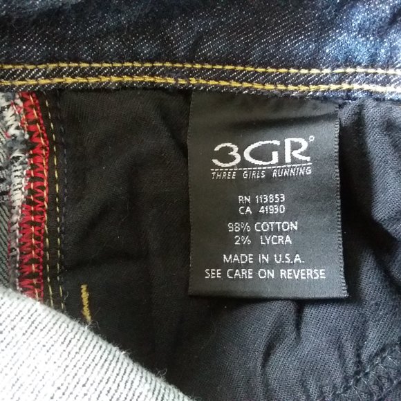 3GR 3 Girls Running low rise bootcut 28x33 like new - Picture 6 of 8